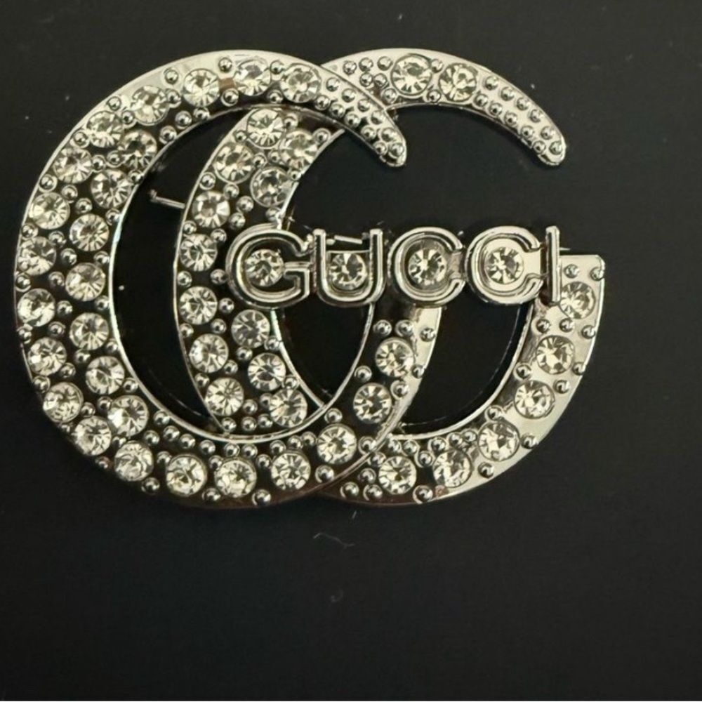 Brand new Gucci Silver Crystal Brooch